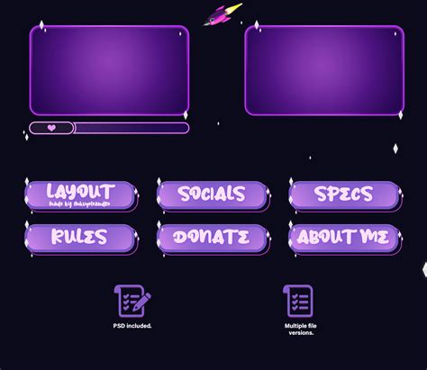 Free Purple Stream Overlay Pack On Behance
