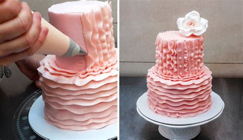 Hundreds of new designs are being created all the time, so it can be hard to choose the perfect one. How To Make A Ruffled Buttercream Cake by CakesStepbyStep ...