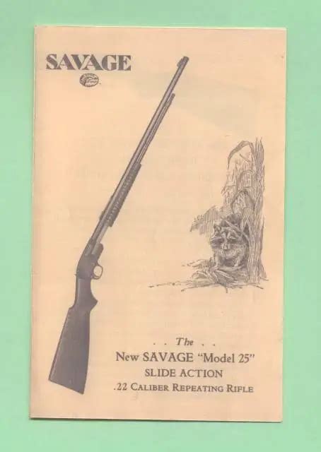 Savage Arms Model Factory Pamphlet Reproduction Picclick