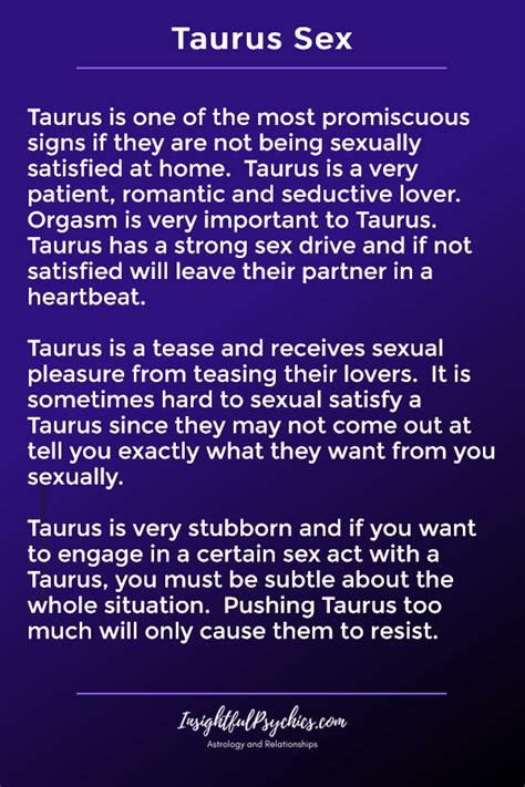 Taurus Sex Life The Good The Bad The Hot