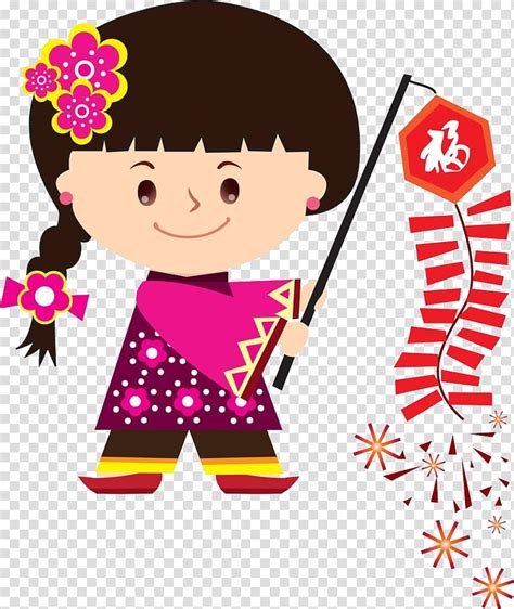 Chinese New Year Cartoon Cartoon Children Transparent Background Png