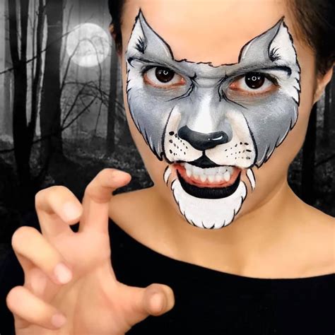 Easy Wolf Halloween Costume Tutorial Wolf Face Paint Face Painting