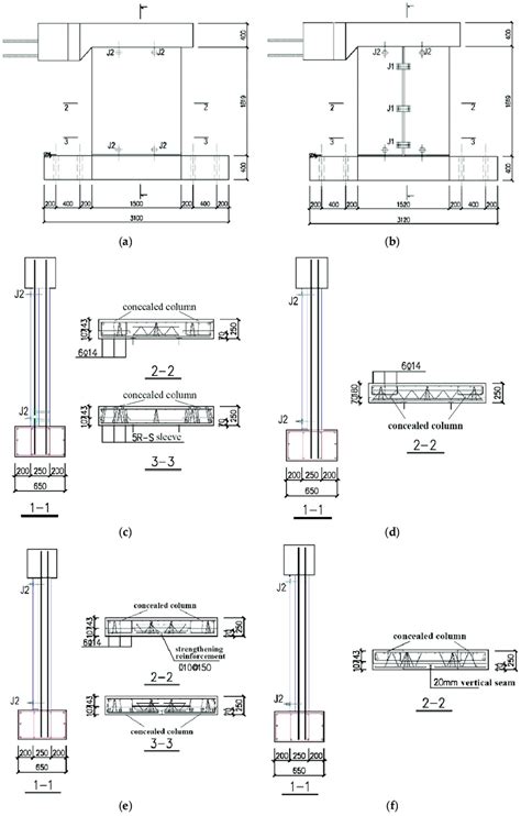 Drawing Of The Laminated Reinforced Concrete Shear Wall A Frontal