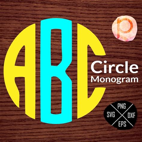 Circle Monogram Font Svg 1414 Svg File Cut Cricut 3d Svg Files For
