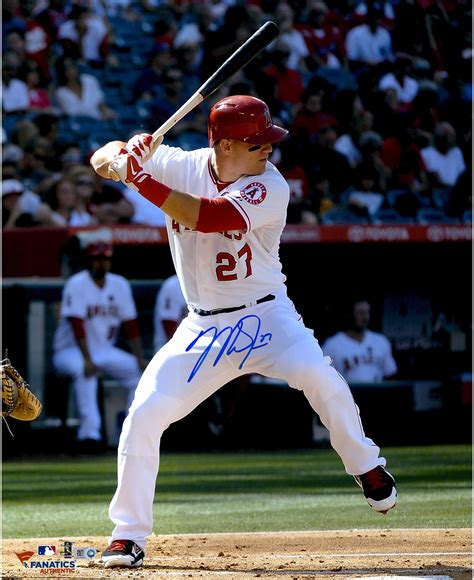 Mike Trout Los Angeles Angels Of Anaheim Autographed 16 X 20 Vertical
