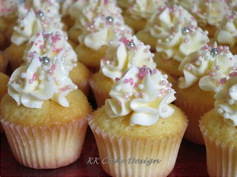 Vanilla Mini Cupcakes With Swiss Meringue Buttercream And Sprinkles