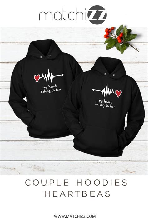 Couples Hoodies My Heart Belong To You Black Couples Hoodies