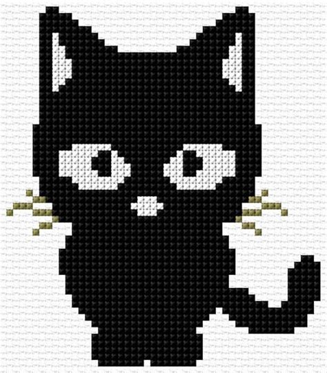 Black Cat Cross Stitch Designs In 2023 Black Cat Cross Stitch