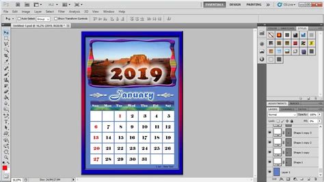 Photoshop Tutorials How To Make Your Own Calendar In Adobe Photoshop
