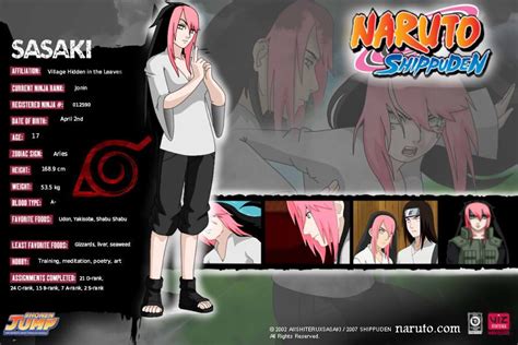 Naruto Profiles Sasaki By Aiishiteruxsasaki On Deviantart