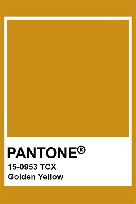 Pantone Golden Yellow Verfkleur Kleurenpalet Muurkleuren