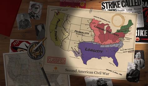 Second American Civil War Map Kaiserreich