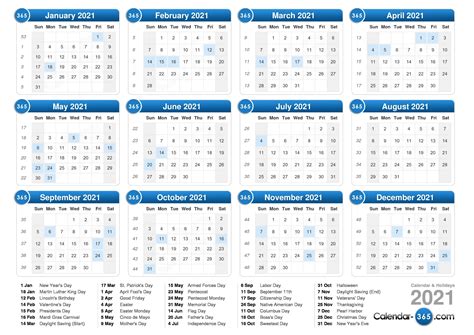 2021 Calendar With Week Number Printable Free 2022 Free