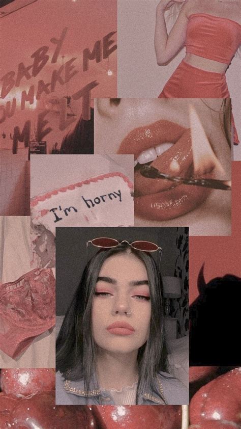 A Collage Of Photos With Red Lipstick And Other Items In The Background