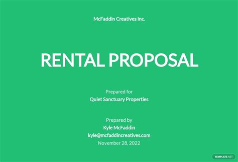 Rental Proposal Templates In Pdf