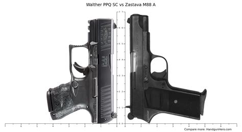 Walther Ppq Sc Vs Zastava M A Size Comparison Handgun Hero