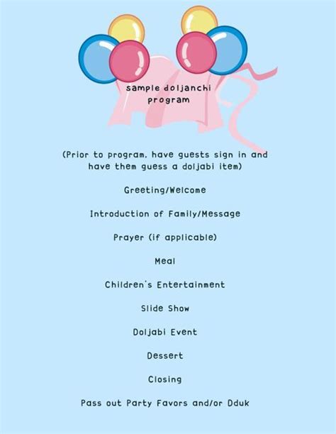 A party is the perfect way to express your friendship or affection for the birthday honoree. Sample Doljanchi Program - Korean 1st Birthday | Party ...