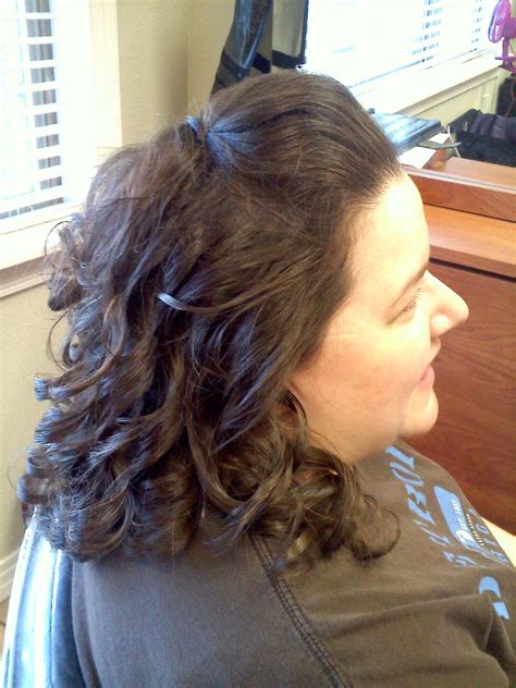 Big Curls With Pulled Back Bangs