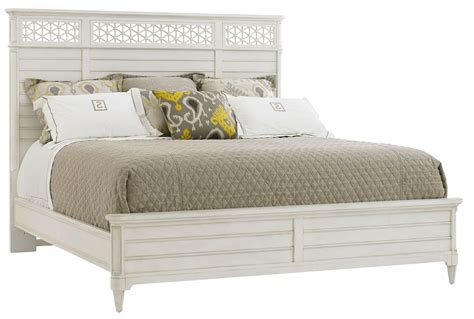Coastal Living Parchment Cypress Grove Wood California King Panel Bed