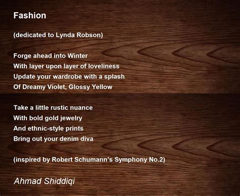 Fashion Poem by Ahmad Shiddiqi - Poem Hunter