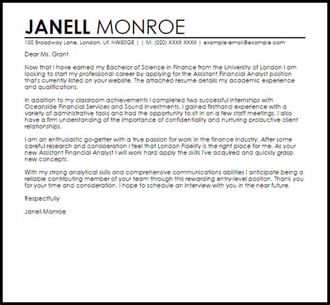 The job of a finance assistant may seem like one that you've never considered. Finance Job Sample Cover Letter | Cover Letter Templates ...