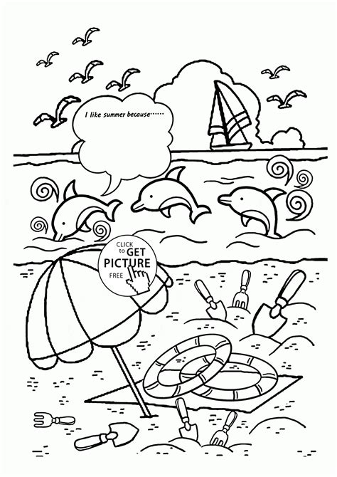 Home > seasons > free printable summer coloring pages for kids. I Like Summer coloring page for kids, seasons coloring ...