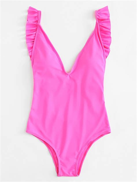 neon pink one piece bathing suits ibikini cyou