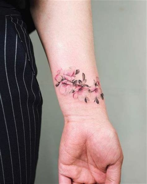 Meaningful Wrist Bracelet Floral Tattoo Designs For You Floral Tattoo