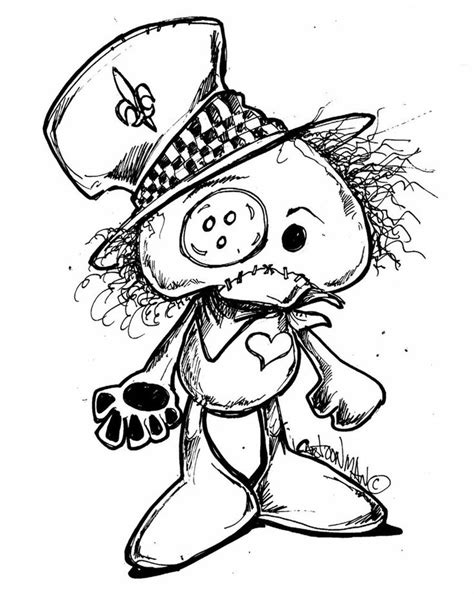 Voodoo doll creepy doll coloring pages. voodoo darlin design by sketchoo on deviantART | Pagan ...