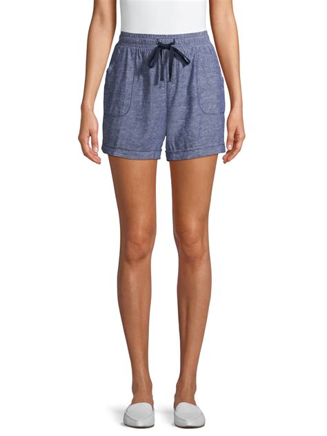 Time And Tru Time And Tru Womens Linen Shorts