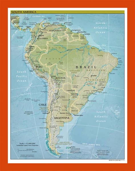 Political Map Of South America 2011 Maps Of South America  Map
