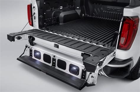 Gmc Multipro Tailgate Step Lights Introduced On Sierra 1500 Gm Authority