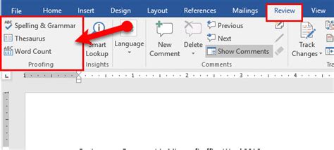 Review Your Document In Microsoft Office Word 2016 Wikigain