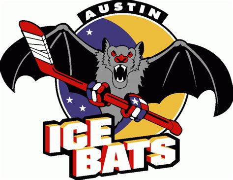 Austin Ice Bats Primary Logo 2001 Hockey Logos Texas Sports
