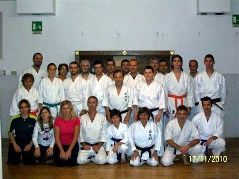 Master Oscar Higa Karate Do Members Of Kyudokan Argentina Training At