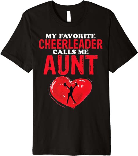 Cheerleader Calls Me Aunt Cheer Mom Women Cheerleading T Premium T Shirt Clothing