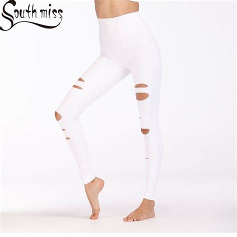 Women Sports Yoga Pants Sexy Leggings Holes Outdoor Fitness Fashion
