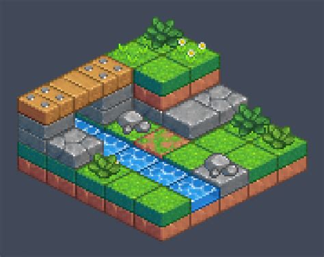 Free Isometric Iso 2d 3d Game Graphics Tiles Sprites
