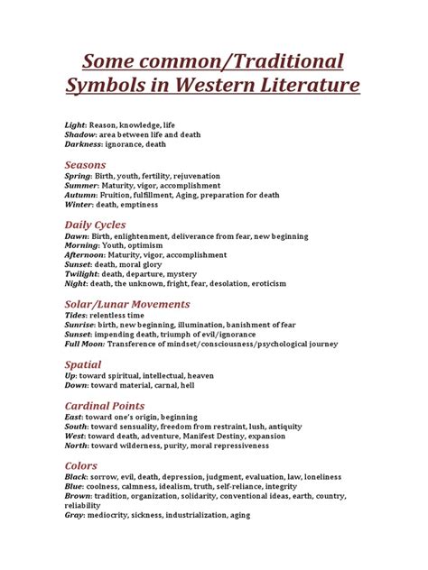 Some Common Traditional Symbols In Western Literature Spirituality Sky