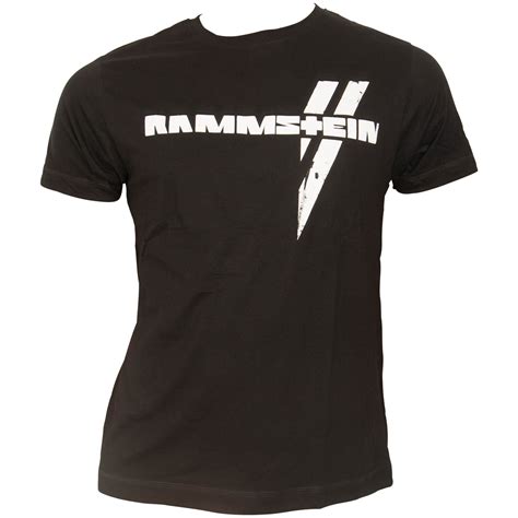 Please read our terms of use. Rammstein - Schwarzes T-Shirt Weißer Balken | ROCKnSHOP
