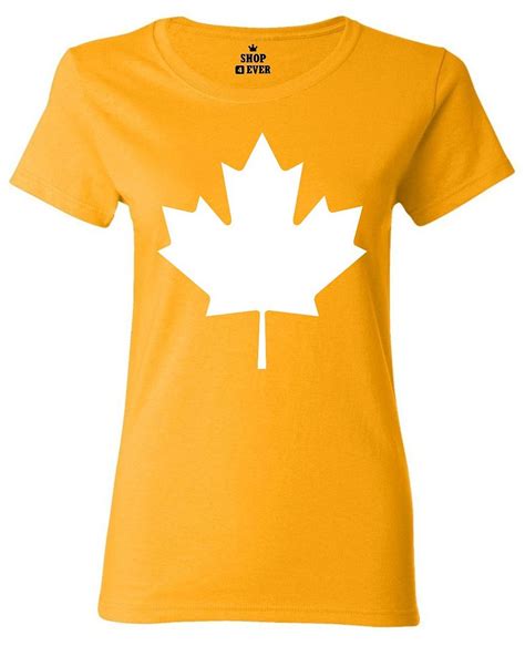 Canada White Maple Leaf Women S T Shirt Canadian Flag Shirts Ebay