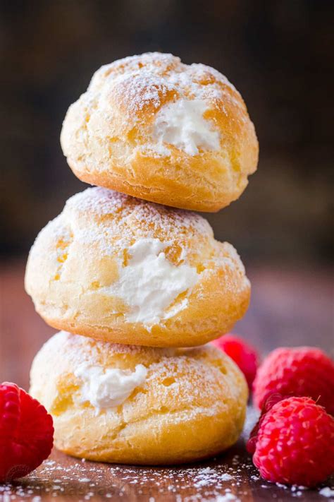 Cream Puffs Are A Classic French Dessert Filled With Sweet Cream And