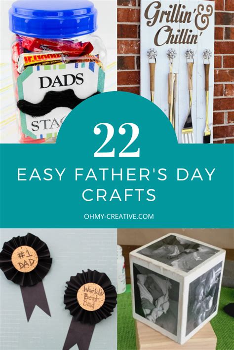 22 Easy Fathers Day Crafts For All Dads Oh My Creative