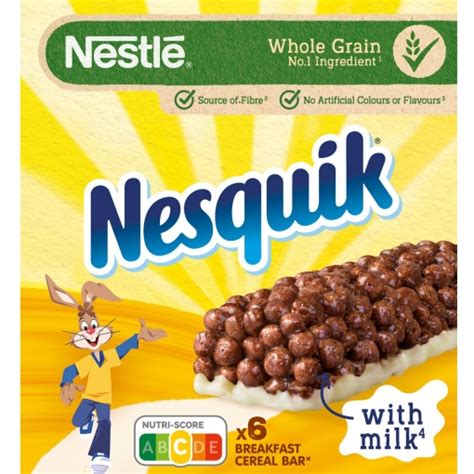 Barritas de cereales tostados con cacao y leche Nesquik Nestlé pack de