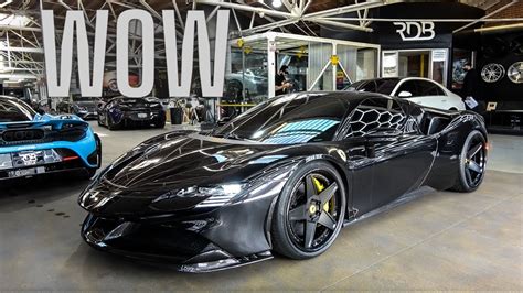 The Worlds First Modified Ferrari Sf90 Exclusive Youtube