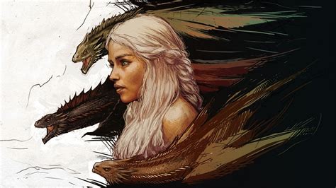 Game Of Thrones Dragon Daenerys Targaryen Fantasy Art Artwork