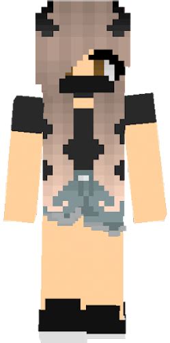 Cool Girl With Creeper Back Skin 9minecraftnet