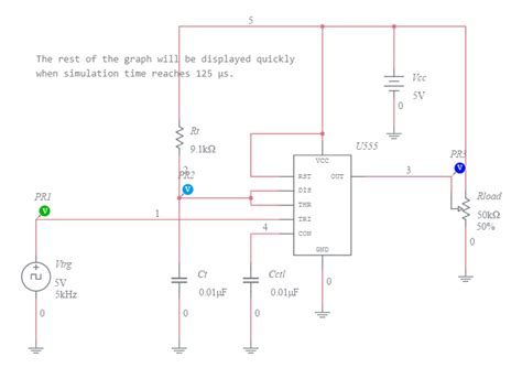 555 Timer Monostable Multivibrator Initial Conditions User Defined
