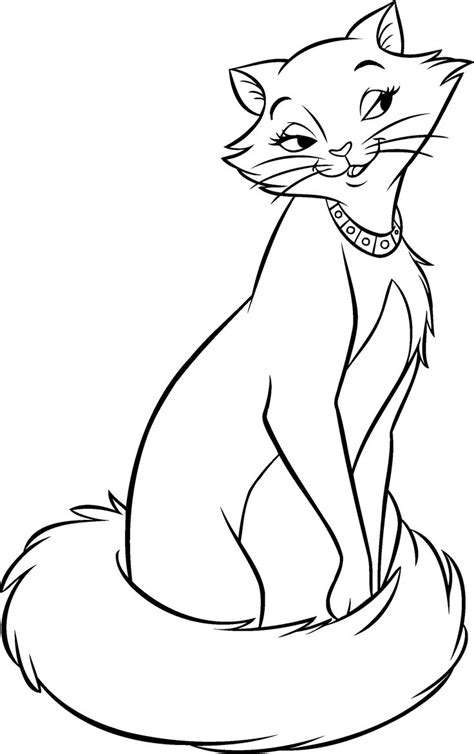 Cat Color Pages Printable Duchess Aristocats Coloring Pages