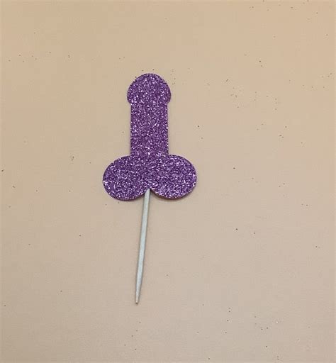 bachelorette party penis cupcake topper 2 5 inch penis picks etsy